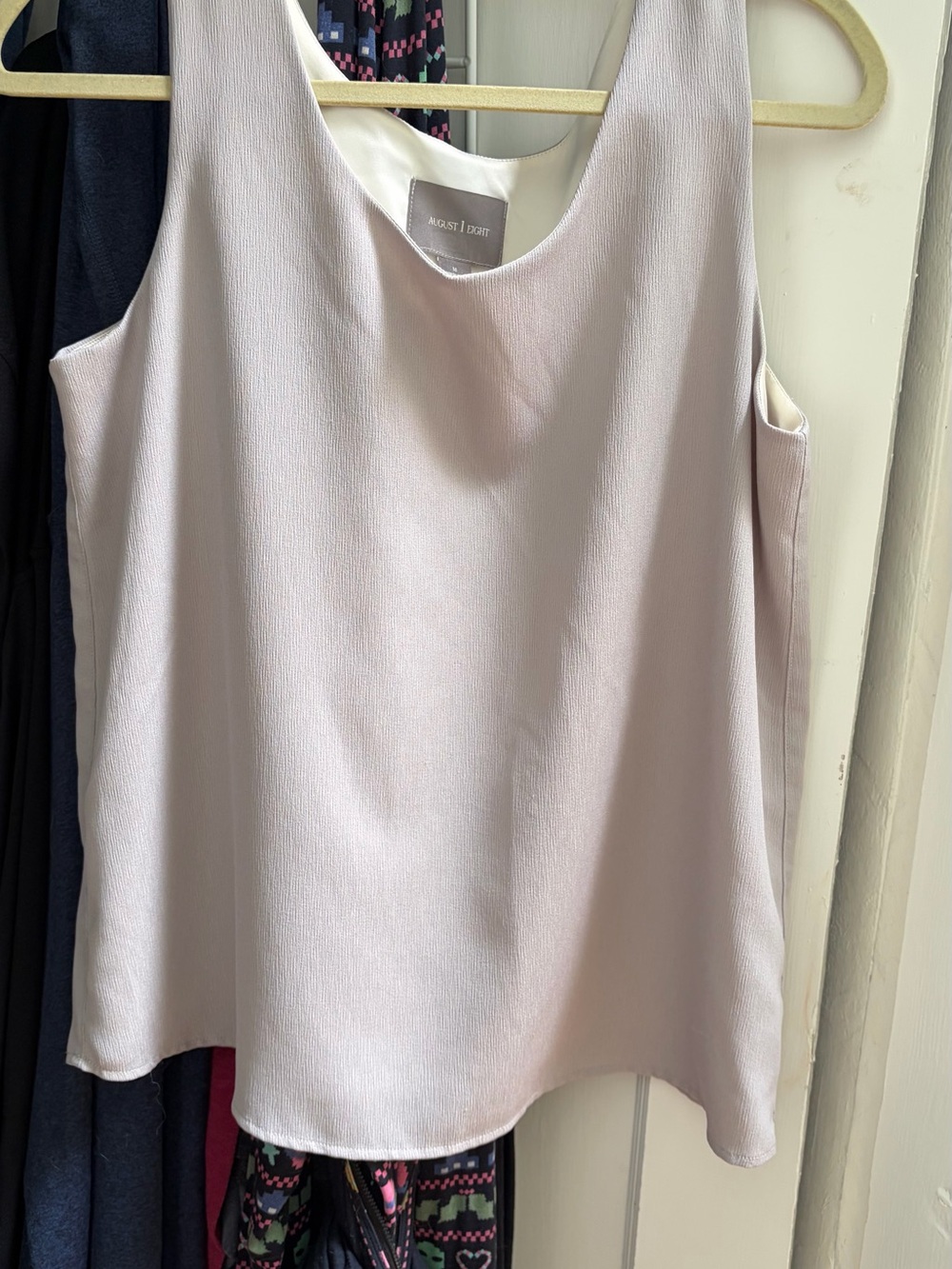 Silver Scoop Neck Tank by August 1 Eight